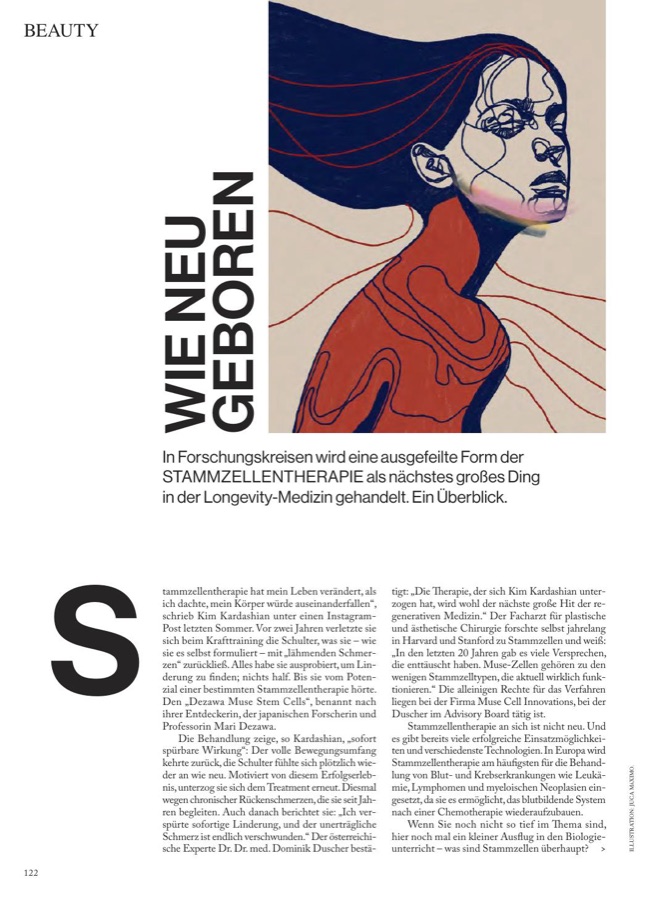 Vogue Germany, January/February 2026 — &ldquo;Wie neu geboren&rdquo; opening spread