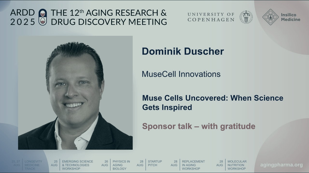 Dominik Duscher at ARDD2025 — Muse Cells Uncovered: When Science Gets Inspired